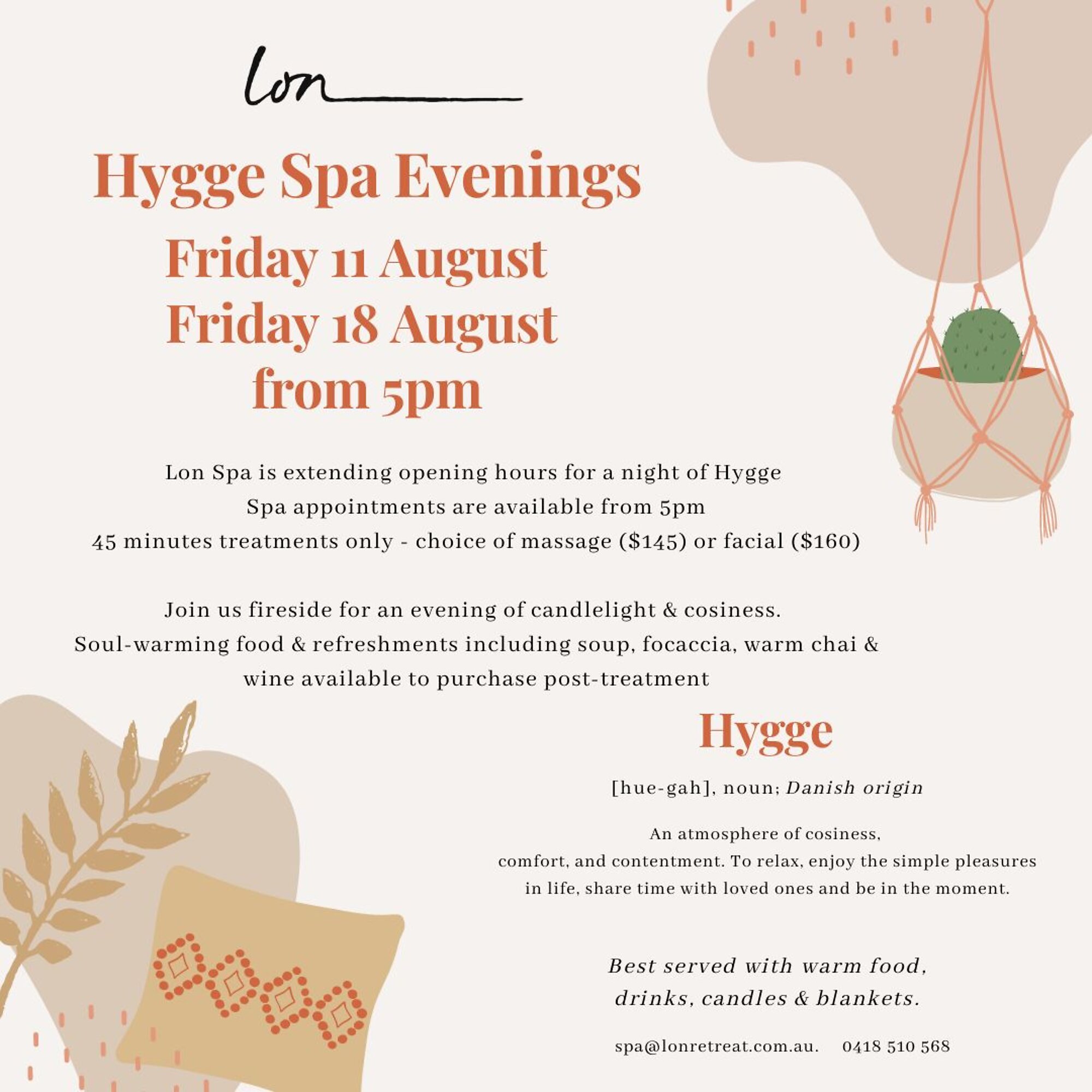 Hygge Spa Sessions Lon Retreat